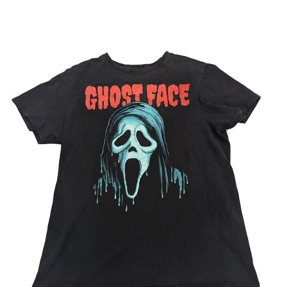 Ghost Face Icon Of Halloween Black T-Shirt‎